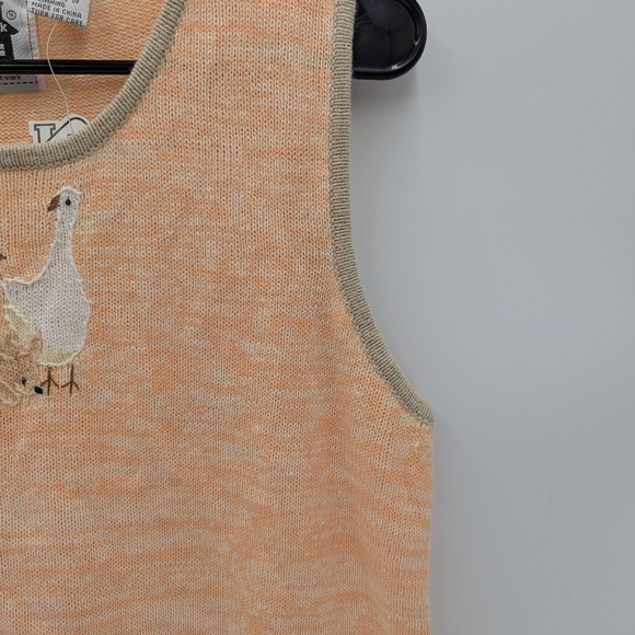 Storybook Knits Sweater Tank Top Medium Peach Knit Cottagecore Eclectic NWT - Picture 9 of 9